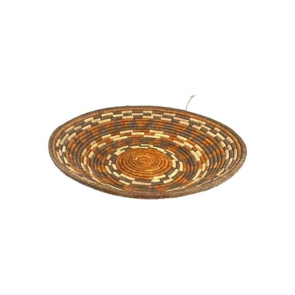 Vintage 16" Nyota Sisal and Grass Basket Made in Africa Fruit Centerpiece Wall
